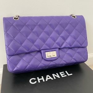 Chanel Purple Lambskin 227 Reissue Jumbo Flap Rare
